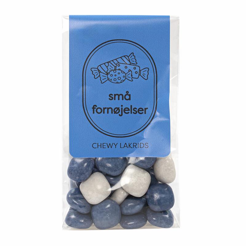 Chewy lakrids blå/hvid