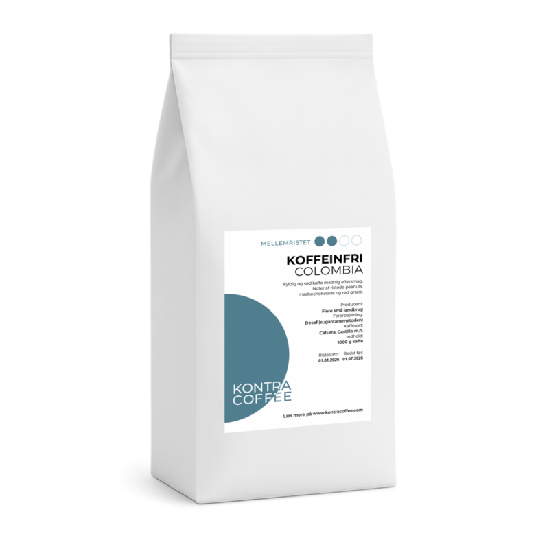 Colombia Koffeinfri Mellemristet