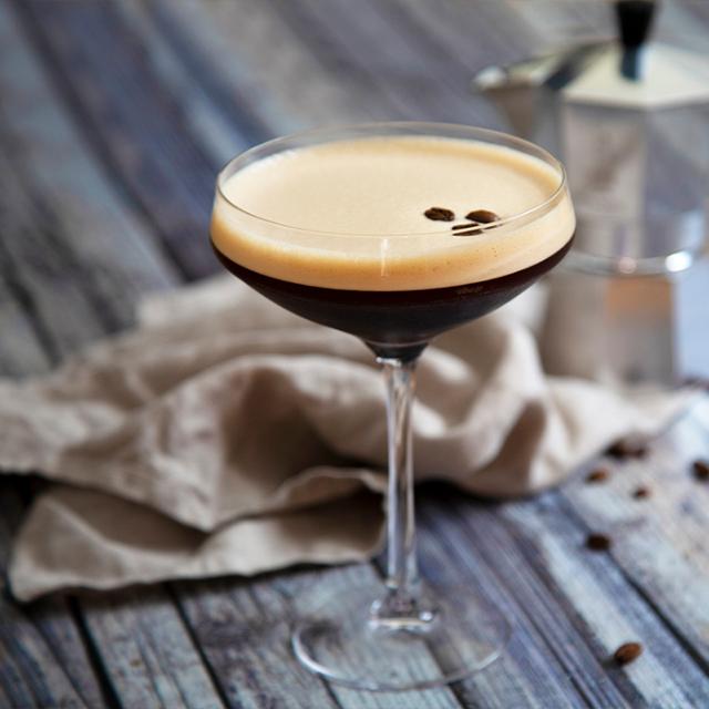 espresso martini i flot glas