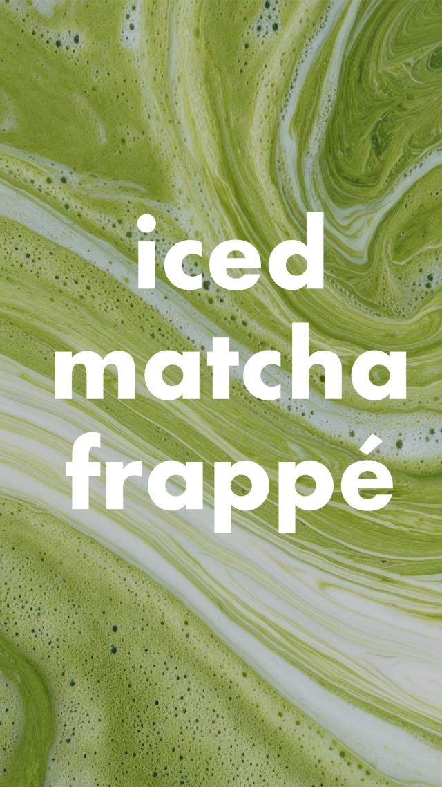 iced matcha frappé