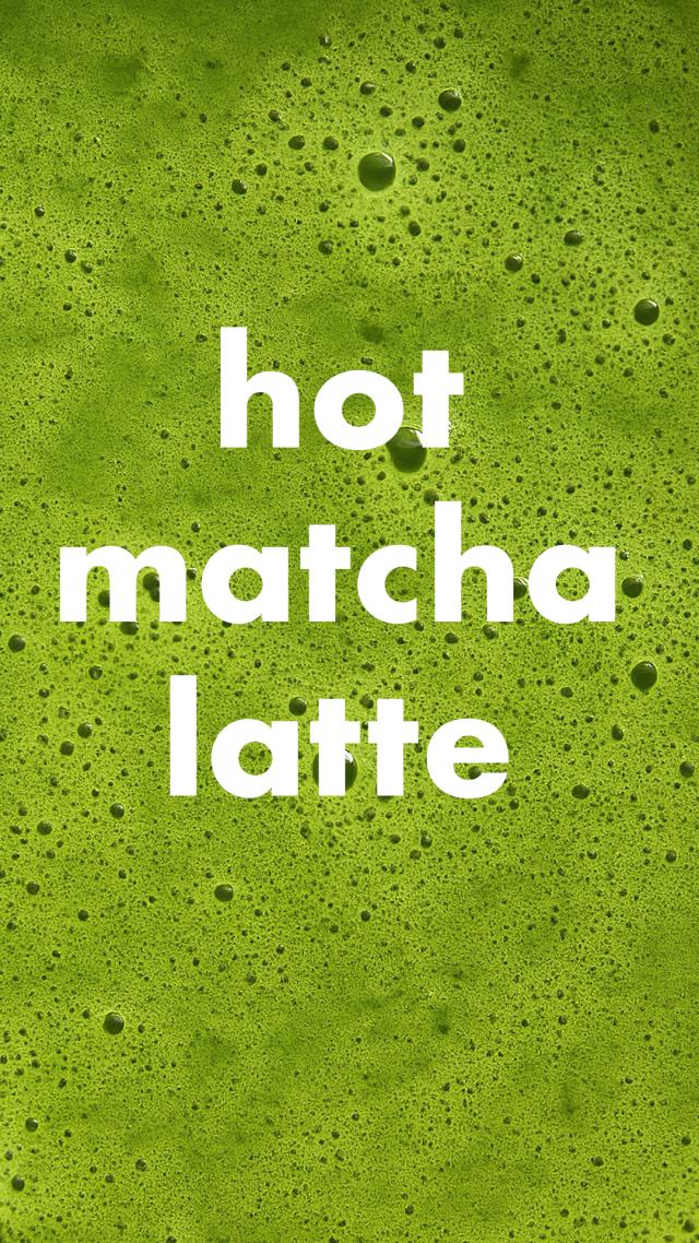 hot matcha latte