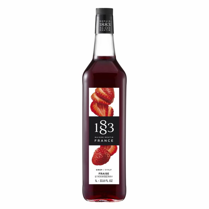 1883 Strawberry Syrup 6x100CL Glass