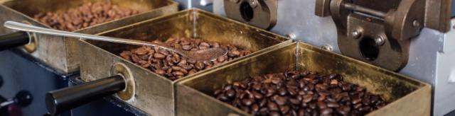 kaffebønner i produktion
