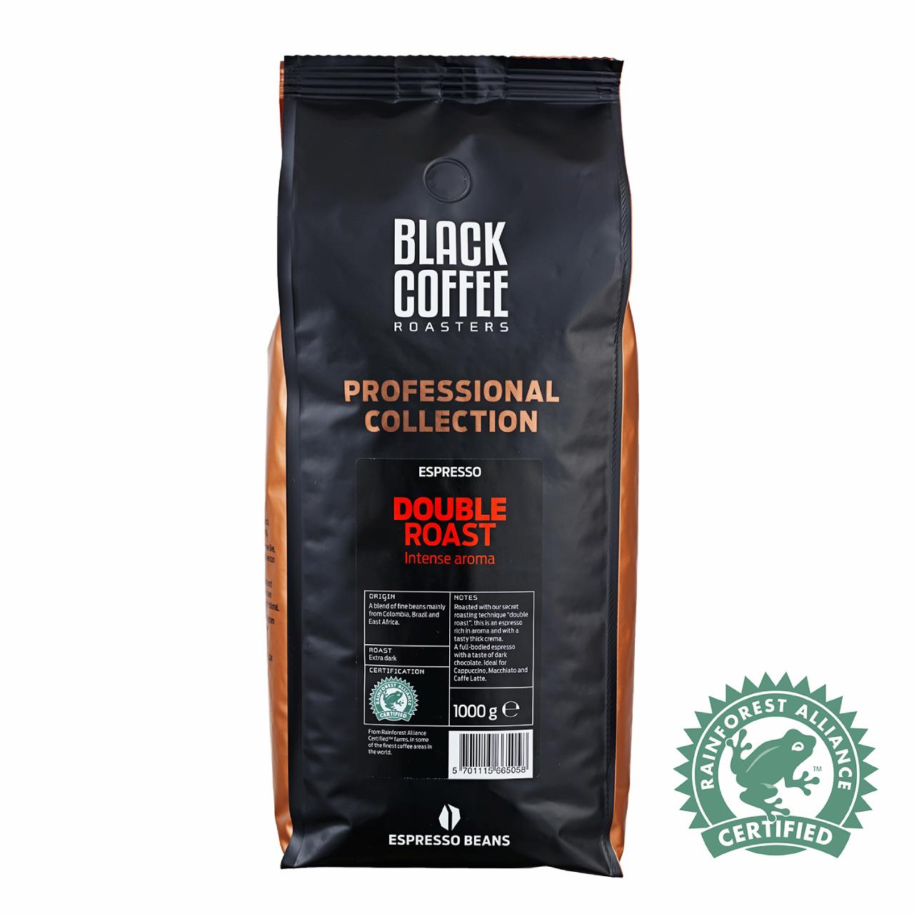 Black Coffee Roasters Double Roast Rainforest Alliance Hele Bønner