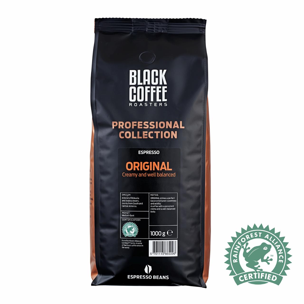 Black Coffee Roasters Original Rainforest Alliance Espresso Hele Bønner
