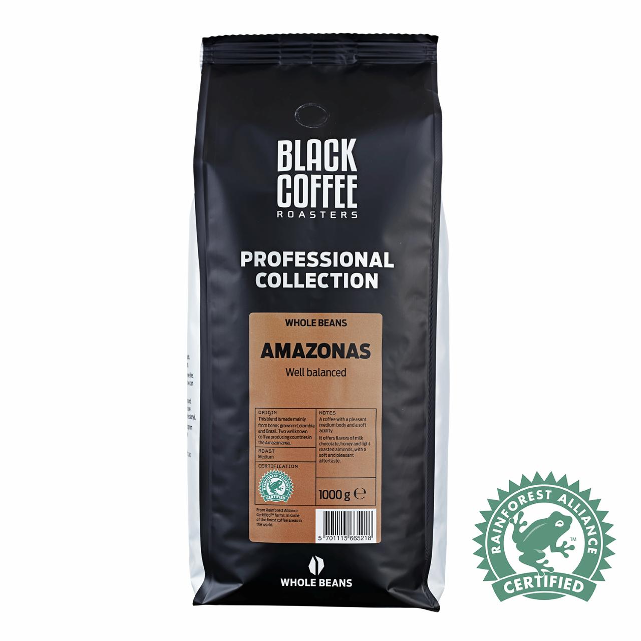 Black Coffee Roasters Amazonas Rainforest Alliance Hele Bønner