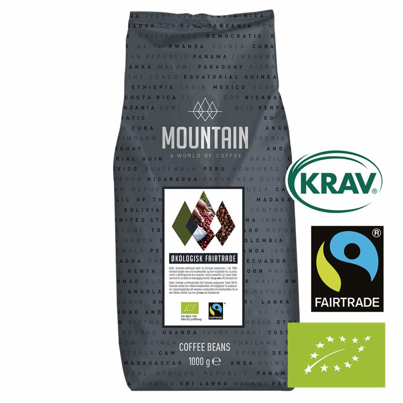 Mountain Økologisk Fairtrade Dark Roast KRAV Hele Bønner