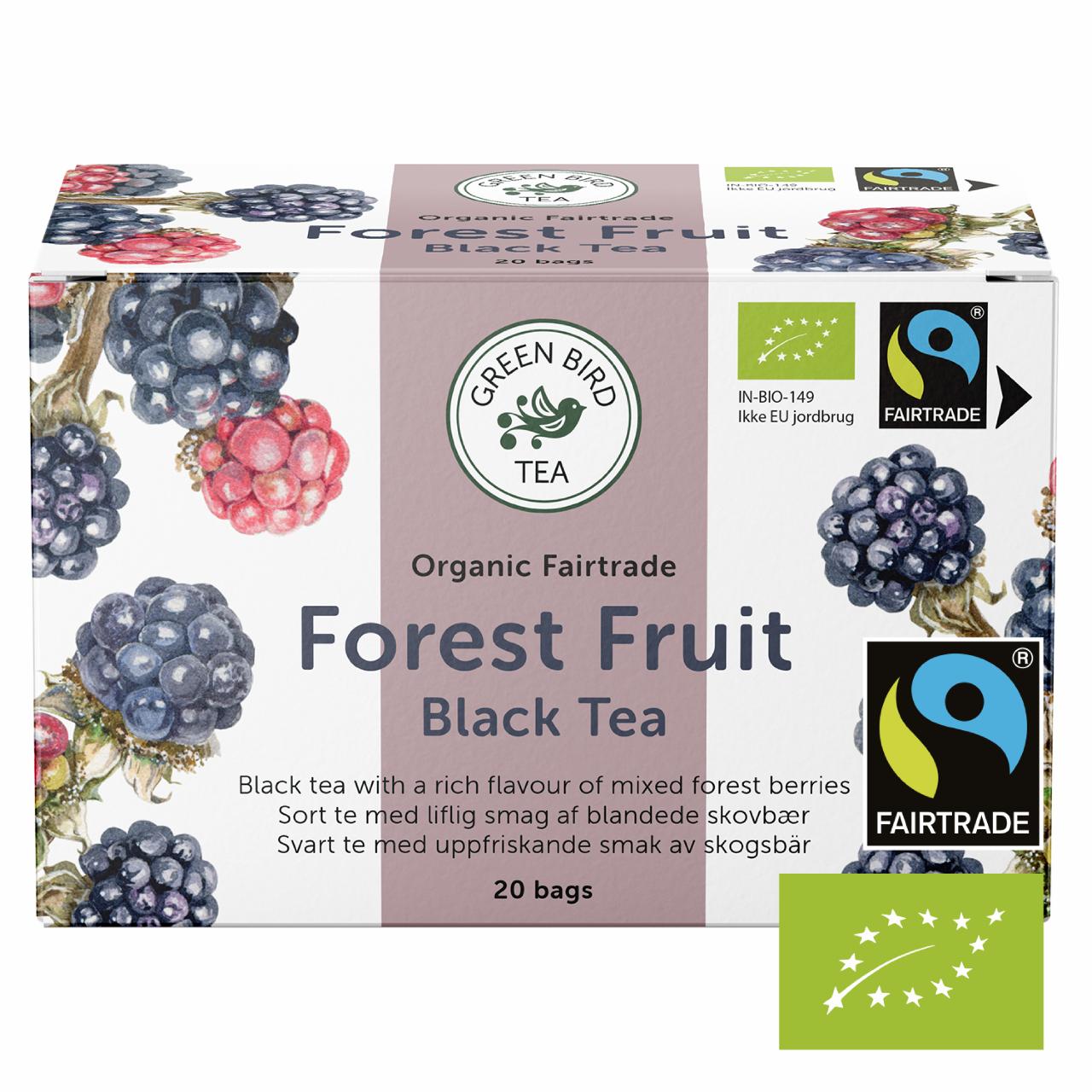 Green Bird Forest Fruit Black Tea Økologisk Fairtrade 