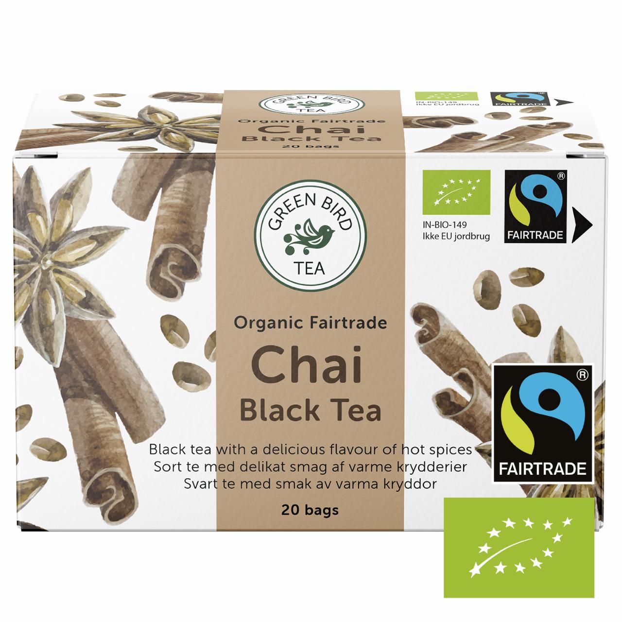 Green Bird Chai Black Tea Økologisk Fairtrade